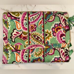 Vera Bradley Green Floral Hanging Travel Organizer Roll Up Case 💜💚🩷